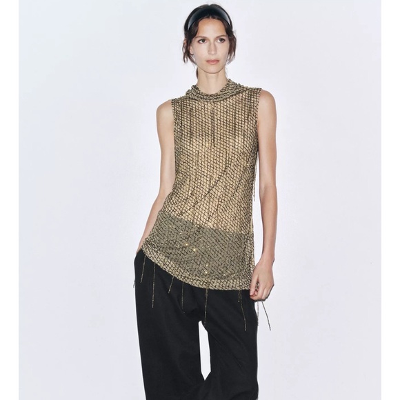 Zara Embroidered Beaded Mini Dress - Picture 6 of 11